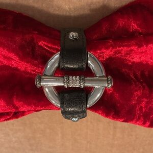 Brighton Silver and Black leather bracelet